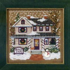 Village Inn Cross Stitch Kit Mill Hill 2013 Buttons & Beads Winter -Mew Holidays Shop 16552 69742.1679769555