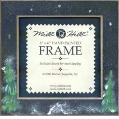 Matte Black Winter Night Mill Hill 6 X 6 Wooden Frame GBFRFA10