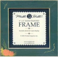 Matte Green With Pumpkins Mill Hill 6 X 6 Wooden Frame GBFRFA5