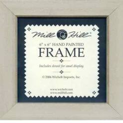 Taupe Solid Color Hand Painted Mill Hill 6 X 6 Wooden Frame GBFRM11