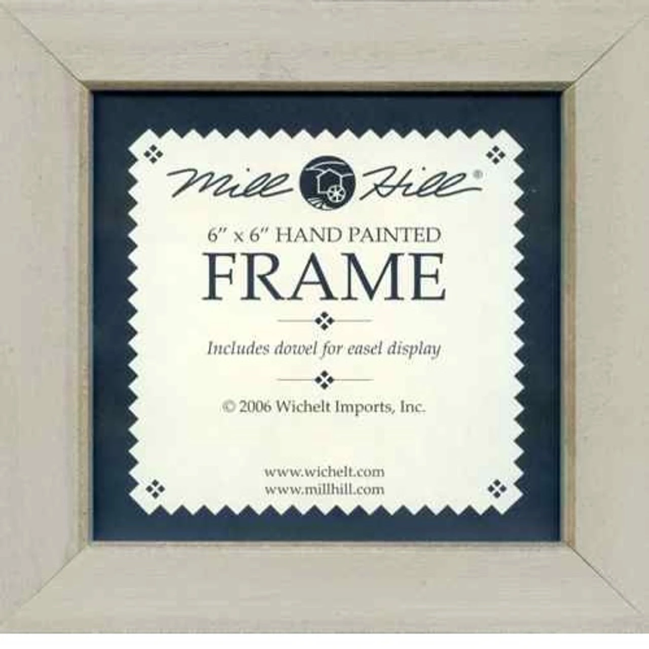 Taupe Solid Color Hand Painted Mill Hill 6 X 6 Wooden Frame GBFRM11 3 Taupe Solid Color Hand Painted Mill Hill 6 X 6 Wooden Frame GBFRM11