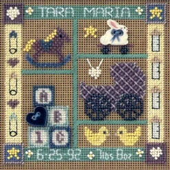Baby Sampler Cross Stitch Kit Mill Hill 1998 Buttons & Beads Everyday