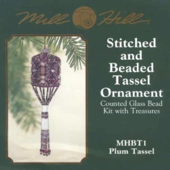 Plum Tassel Beaded Stitched Christmas Ornament Kit Mill Hill 2001 -Mew Holidays Shop 2001 plum tassel001 82971.1455054122