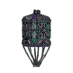 Rainbow Teal Tassel Beaded Cross Stitched Ornament Kit Mill Hill 2001