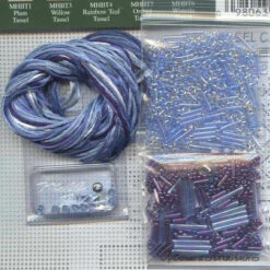 Sapphire Tassel Beaded Cross Stitched Ornament Kit Mill Hill 2001 -Mew Holidays Shop 2001 sapphire tassel002 48297.1455054113