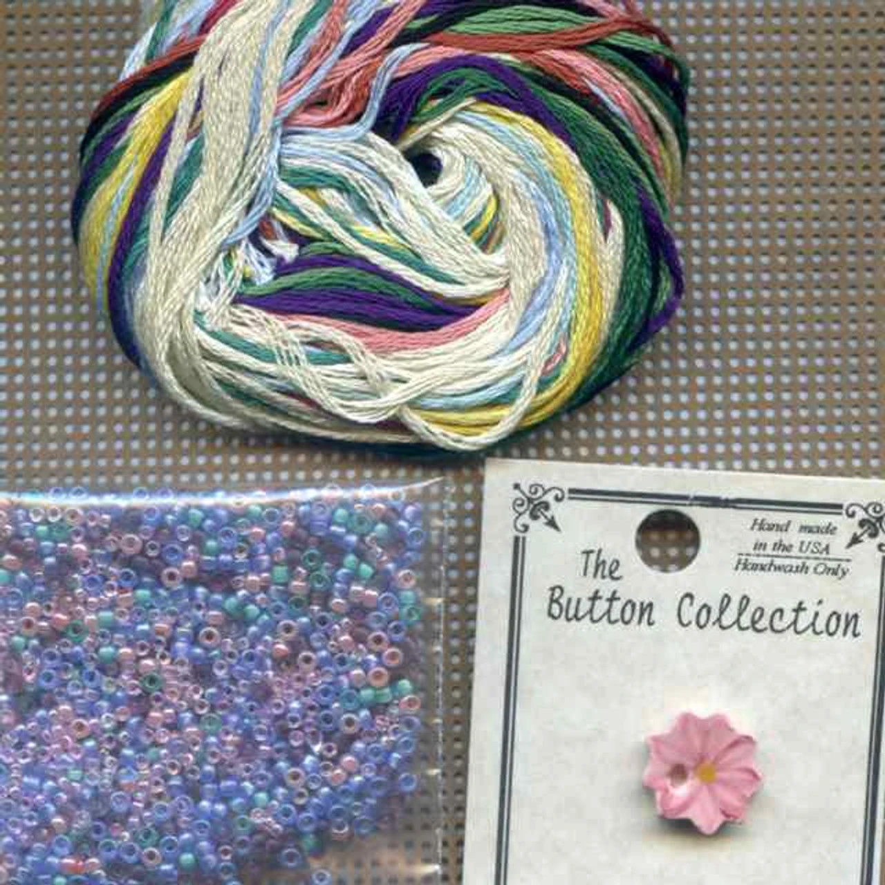 Spring Raindrops Cross Stitch Kit Mill Hill 2001 Buttons & Beads 6 Spring Raindrops Cross Stitch Kit Mill Hill 2001 Buttons & Beads - Image 4