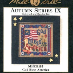God Bless America Cross Stitch Kit Mill Hill 2002 Buttons & Beads Autumn MHCB185 -Mew Holidays Shop 2002 god bless america001 22358.1473206208