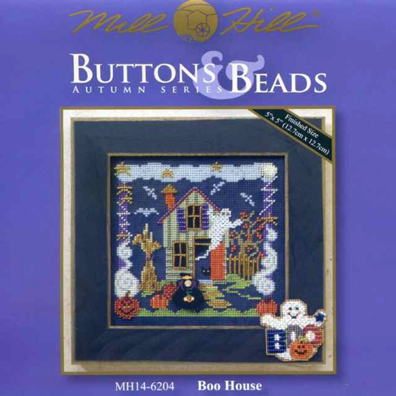 Boo House Cross Stitch Kit Mill Hill 2006 Buttons & Beads Autumn 5 Boo House Cross Stitch Kit Mill Hill 2006 Buttons & Beads Autumn - Image 3