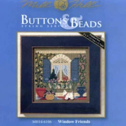 Window Friends Cross Stitch Kit Mill Hill 2006 Buttons & Beads Spring -Mew Holidays Shop 2006 window friends001 43068.1679767962
