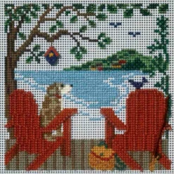 Lakeside Retreat Cross Stitch Kit Mill Hill 2007 Buttons & Beads Spring