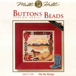 On The Range Cross Stitch Kit Mill Hill 2007 Buttons & Beads Spring MH147106 -Mew Holidays Shop 2007 on the range001 24885.1473193755