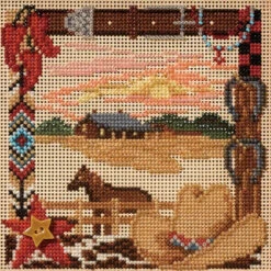 On The Range Cross Stitch Kit Mill Hill 2007 Buttons & Beads Spring MH147106