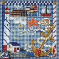 Seaside Sampler Cross Stitch Kit Mill Hill 2007 Buttons & Beads Spring
