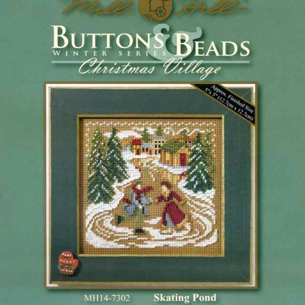 Skating Pond Cross Stitch Kit Mill Hill 2007 Buttons & Beads Winter 5 Skating Pond Cross Stitch Kit Mill Hill 2007 Buttons & Beads Winter - Image 3