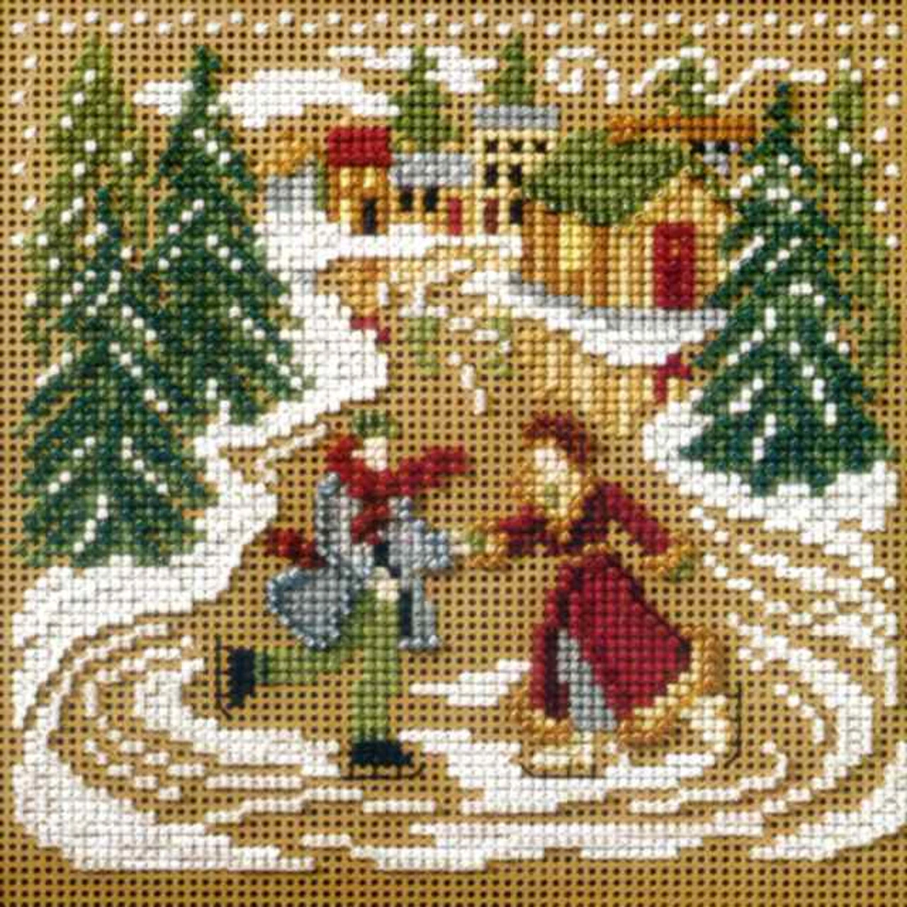 Skating Pond Cross Stitch Kit Mill Hill 2007 Buttons & Beads Winter 3 Skating Pond Cross Stitch Kit Mill Hill 2007 Buttons & Beads Winter