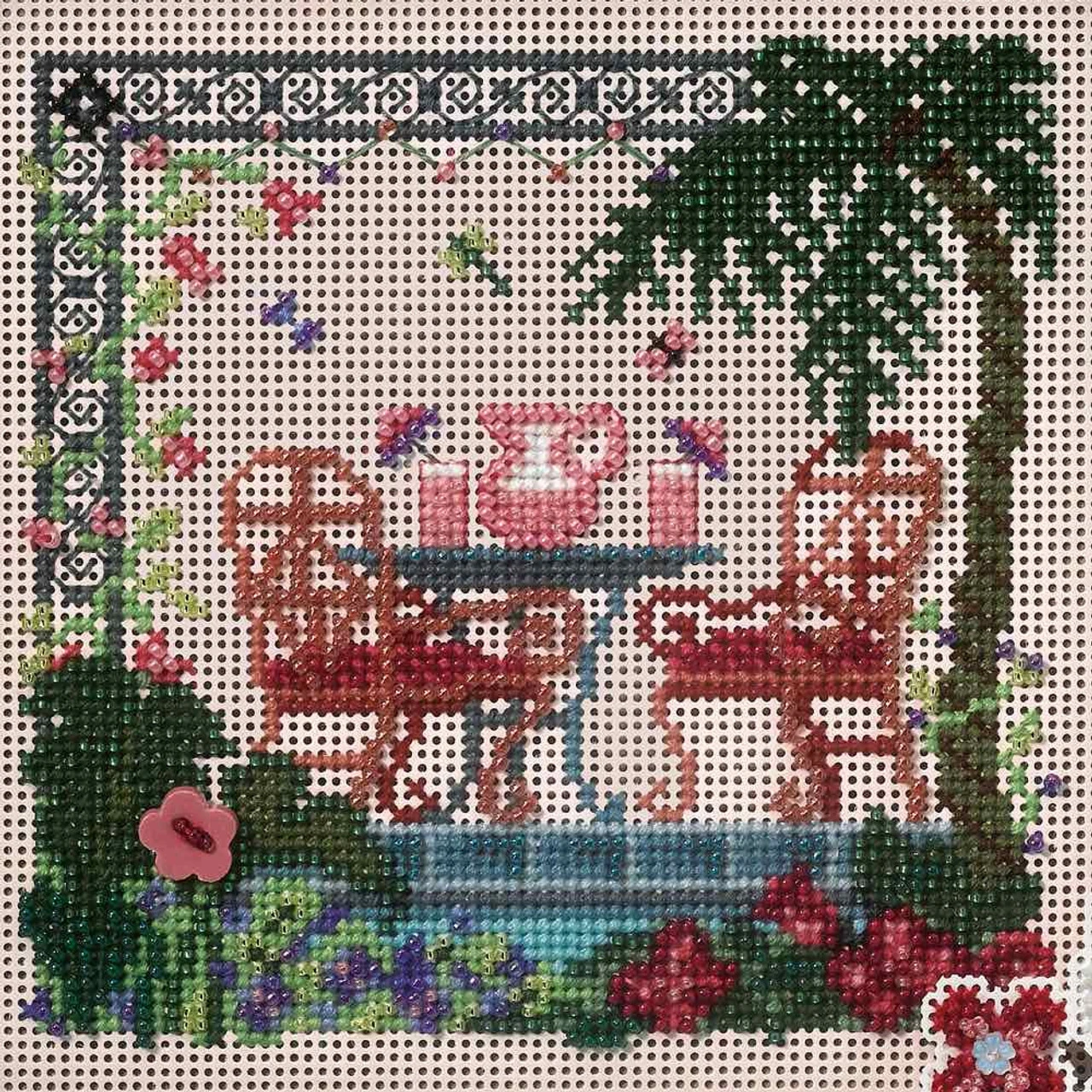 Tropical Hideaway Cross Stitch Kit Mill Hill 2007 Buttons & Beads Spring MH147103 3 Tropical Hideaway Cross Stitch Kit Mill Hill 2007 Buttons & Beads Spring MH147103