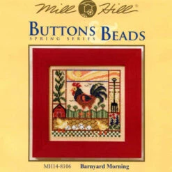 Barnyard Morning Cross Stitch Kit Mill Hill 2008 Buttons & Beads Spring MH148106 -Mew Holidays Shop 2008 barnyard morning001 93570.1473193763