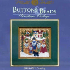 Caroling Cross Stitch Kit Mill Hill 2008 Buttons & Beads Winter -Mew Holidays Shop 2008 caroling001 66041.1455056156