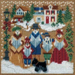 Caroling Cross Stitch Kit Mill Hill 2008 Buttons & Beads Winter