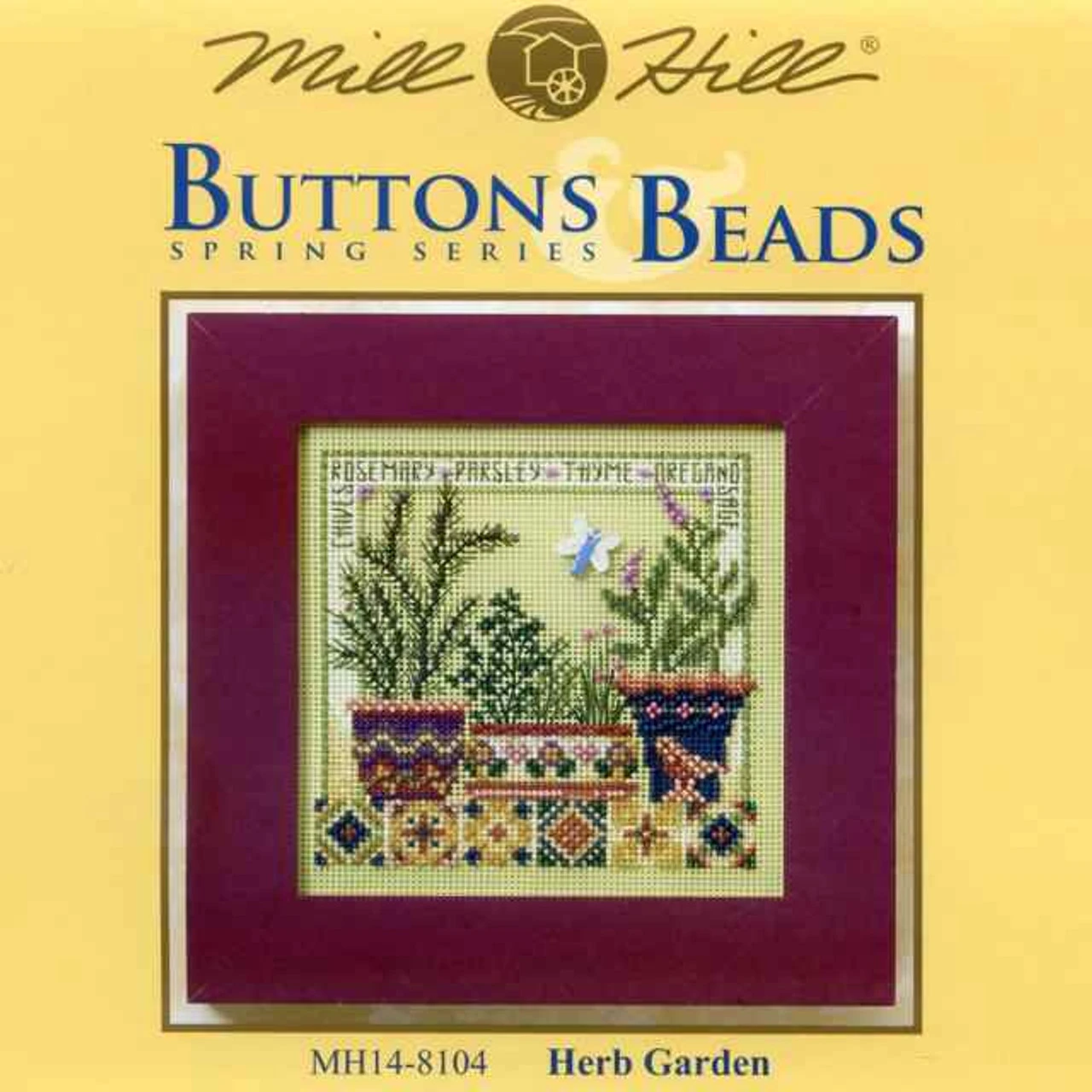 Herb Garden Cross Stitch Kit Mill Hill 2008 Buttons & Beads Spring 5 Herb Garden Cross Stitch Kit Mill Hill 2008 Buttons & Beads Spring - Image 3
