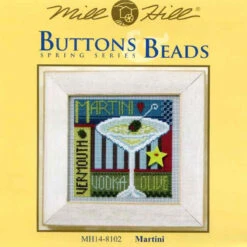 Martini Cross Stitch Kit Mill Hill 2008 Buttons & Beads Spring -Mew Holidays Shop 2008 martini001 90831.1455055842