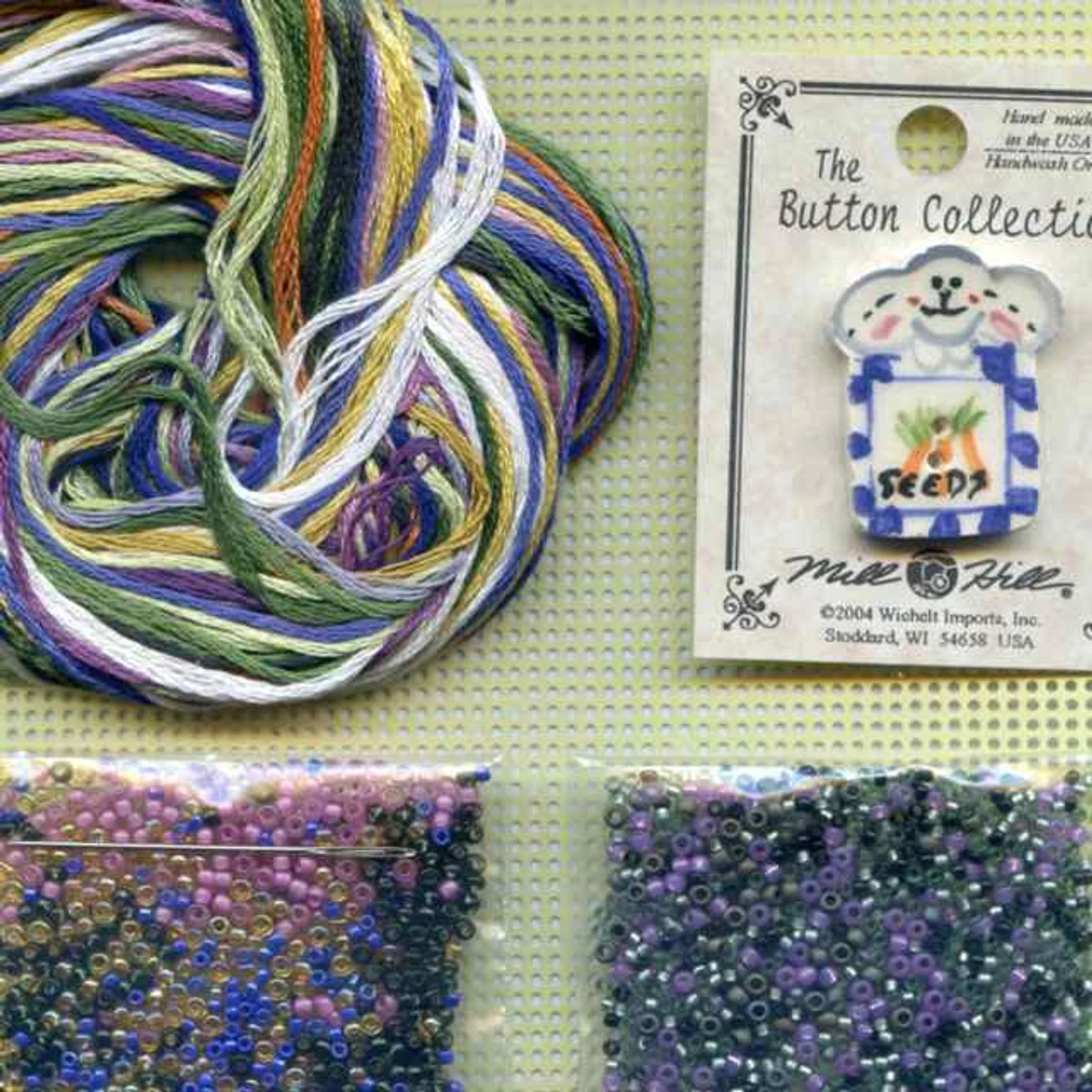 Potting Table Cross Stitch Kit Mill Hill 2008 Buttons & Beads Spring 6 Potting Table Cross Stitch Kit Mill Hill 2008 Buttons & Beads Spring - Image 4