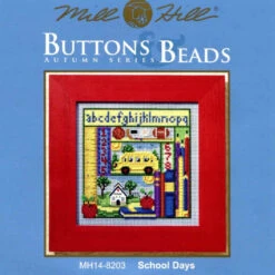 School Days Cross Stitch Kit Mill Hill 2008 Buttons & Beads Autumn MH148203 -Mew Holidays Shop 2008 school days001 45709.1473193766