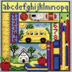 School Days Cross Stitch Kit Mill Hill 2008 Buttons & Beads Autumn MH148203