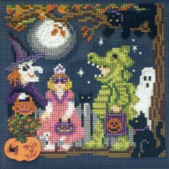 Halloween Night Cross Stitch Kit Mill Hill 2009 Buttons & Beads Autumn