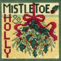 Mistletoe Cross Stitch Kit Mill Hill 2009 Buttons & Beads Winter