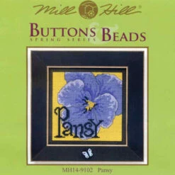 Pansy Beaded Cross Stitch Kit Mill Hill 2009 Buttons & Beads Spring -Mew Holidays Shop 2009 pansy001 48957.1455054904