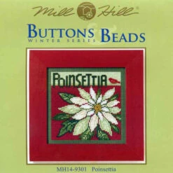 Poinsettia Cross Stitch Kit Mill Hill 2009 Buttons & Beads Winter -Mew Holidays Shop 2009 poinsettia001 74322.1455054901