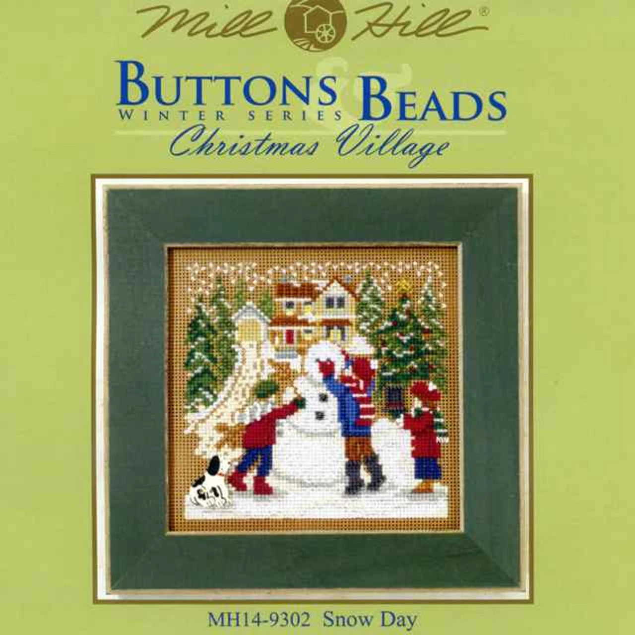 Snow Day Cross Stitch Kit Mill Hill 2009 Buttons & Beads Winter 5 Snow Day Cross Stitch Kit Mill Hill 2009 Buttons & Beads Winter - Image 3