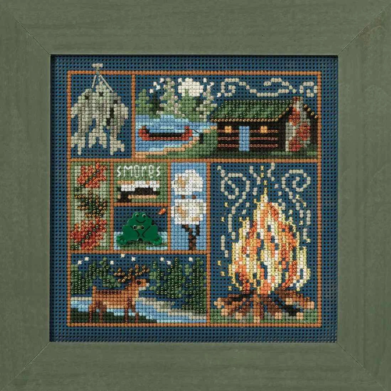 Cabin Fever Cross Stitch Kit Mill Hill 2010 Buttons & Beads Autumn 4 Cabin Fever Cross Stitch Kit Mill Hill 2010 Buttons & Beads Autumn - Image 2