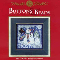 Frosty Snowman Cross Stitch Kit Mill Hill 2010 Buttons & Beads Winter -Mew Holidays Shop 2010 frosty snowman001 23594.1455055104