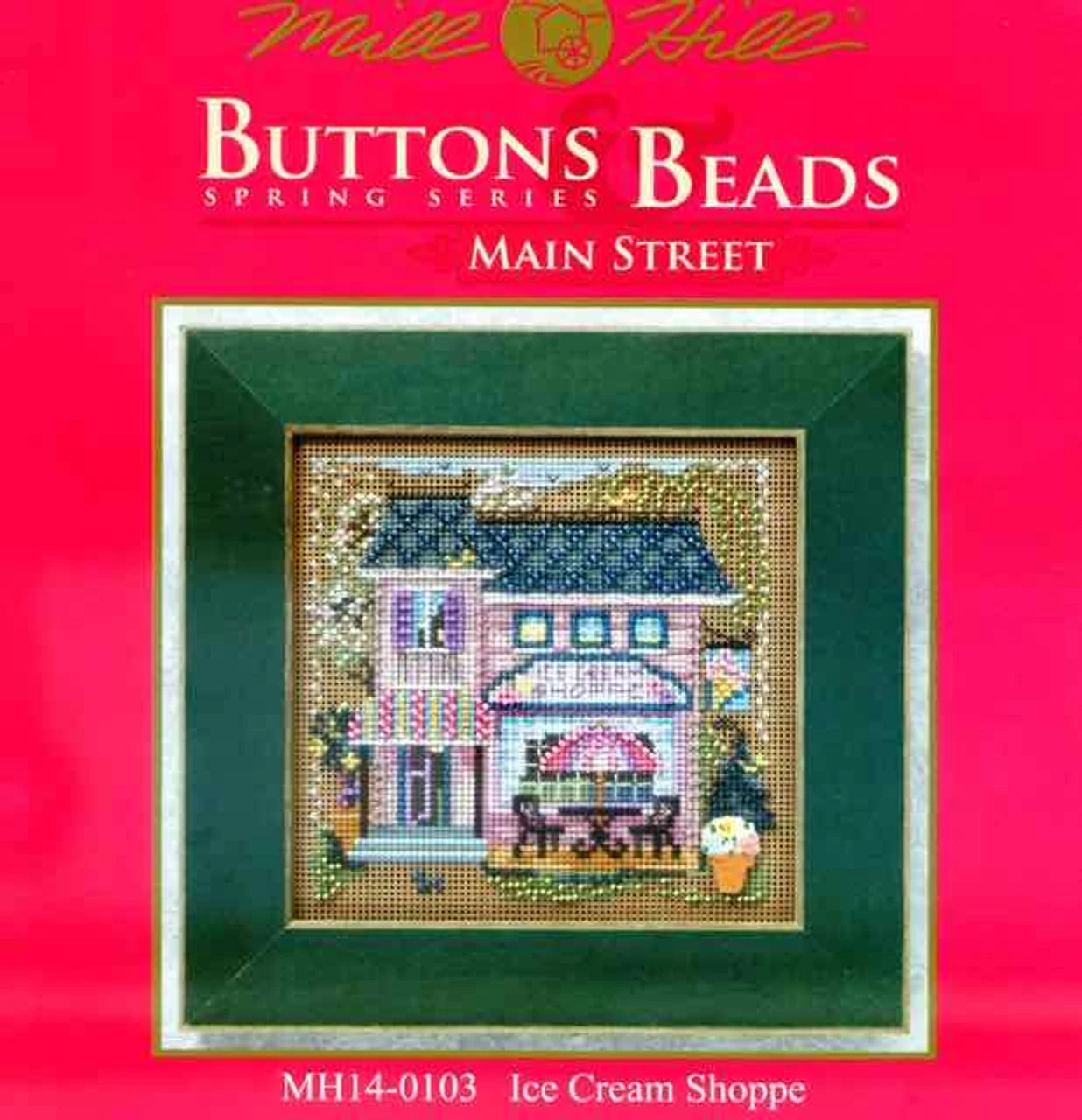 Ice Cream Shoppe Cross Stitch Kit Mill Hill 2010 Buttons & Beads Spring MH140103 5 Ice Cream Shoppe Cross Stitch Kit Mill Hill 2010 Buttons & Beads Spring MH140103 - Image 3