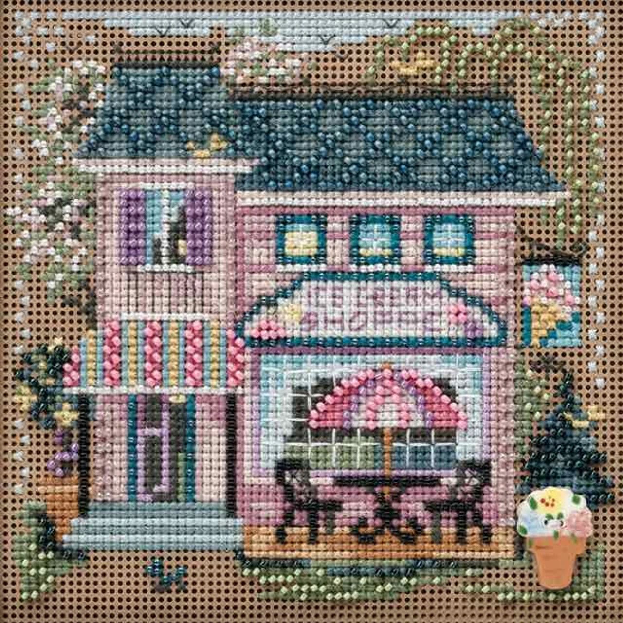 Ice Cream Shoppe Cross Stitch Kit Mill Hill 2010 Buttons & Beads Spring MH140103 3 Ice Cream Shoppe Cross Stitch Kit Mill Hill 2010 Buttons & Beads Spring MH140103