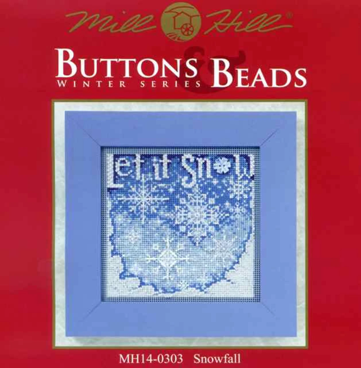 Snowfall Cross Stitch Kit Mill Hill 2010 Buttons & Beads Winter 5 Snowfall Cross Stitch Kit Mill Hill 2010 Buttons & Beads Winter - Image 3