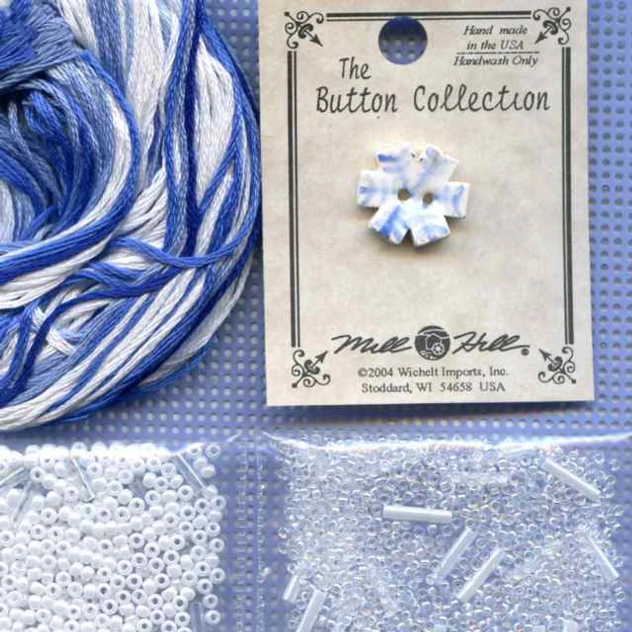 Snowfall Cross Stitch Kit Mill Hill 2010 Buttons & Beads Winter 6 Snowfall Cross Stitch Kit Mill Hill 2010 Buttons & Beads Winter - Image 4