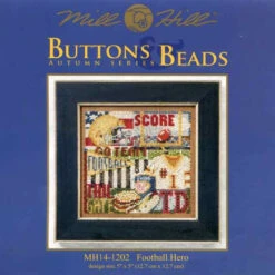 Football Hero Cross Stitch Kit Mill Hill 2011 Buttons & Beads Autumn -Mew Holidays Shop 2011 football hero001 90630.1455055262