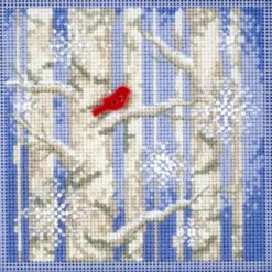 Winter Woods Beaded Cross Stitch Kit 2011 Mill Hill Buttons & Beads
