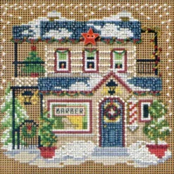 Barber Shoppe Beaded Kit Mill Hill 2012 Buttons & Beads Winter
