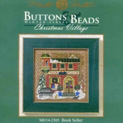 Book Seller Cross Stitch Kit Mill Hill 2012 Buttons & Beads Winter -Mew Holidays Shop 2012 book seller001 29767.1679769265