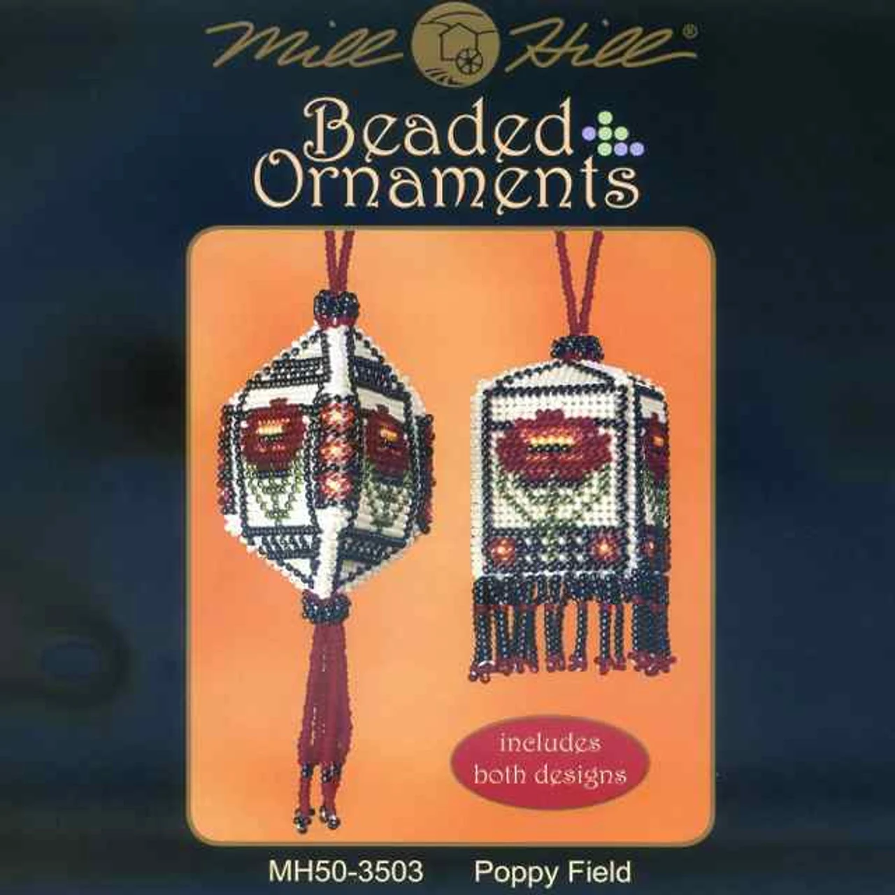 Poppy Field Beaded Tassel Two Ornaments Kit Mill Hill 2013 Autumn 4 Poppy Field Beaded Tassel Two Ornaments Kit Mill Hill 2013 Autumn - Image 2