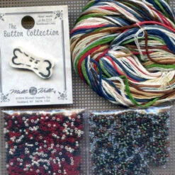 Puppy Paws Cross Stitch Kit Mill Hill 2013 Buttons & Beads Spring -Mew Holidays Shop 2013 puppy paws002 31392.1455055509