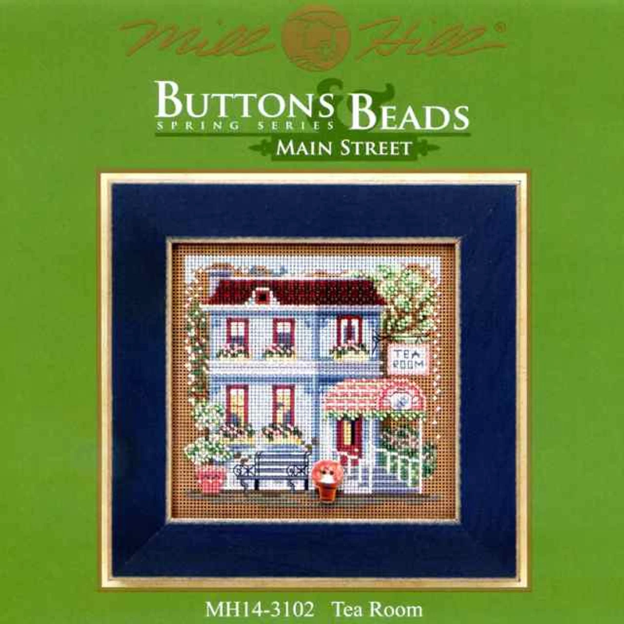 Tea Room Cross Stitch Kit Mill Hill 2013 Buttons & Beads Spring 5 Tea Room Cross Stitch Kit Mill Hill 2013 Buttons & Beads Spring - Image 3