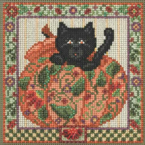 Peek-A-Boo Pumpkin Cross Stitch Kit Mill Hill 2014 Autumn Series -Mew Holidays Shop 2014 peek a boo pumpkin005 81978.1679779734