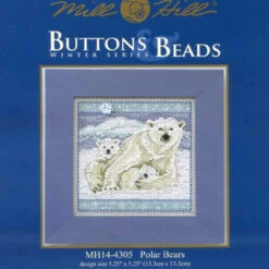 Polar Bears Cross Stitch Kit Mill Hill 2014 Buttons & Beads Winter -Mew Holidays Shop 2014 polar bears001 76213.1455056066