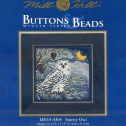 Snowy Owl Cross Stitch Kit Mill Hill 2014 Buttons & Beads Winter -Mew Holidays Shop 2014 snowy owl001 42330.1455056063