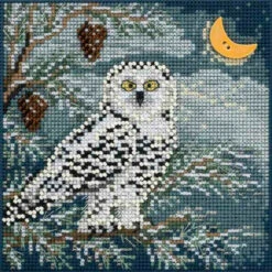 Snowy Owl Cross Stitch Kit Mill Hill 2014 Buttons & Beads Winter
